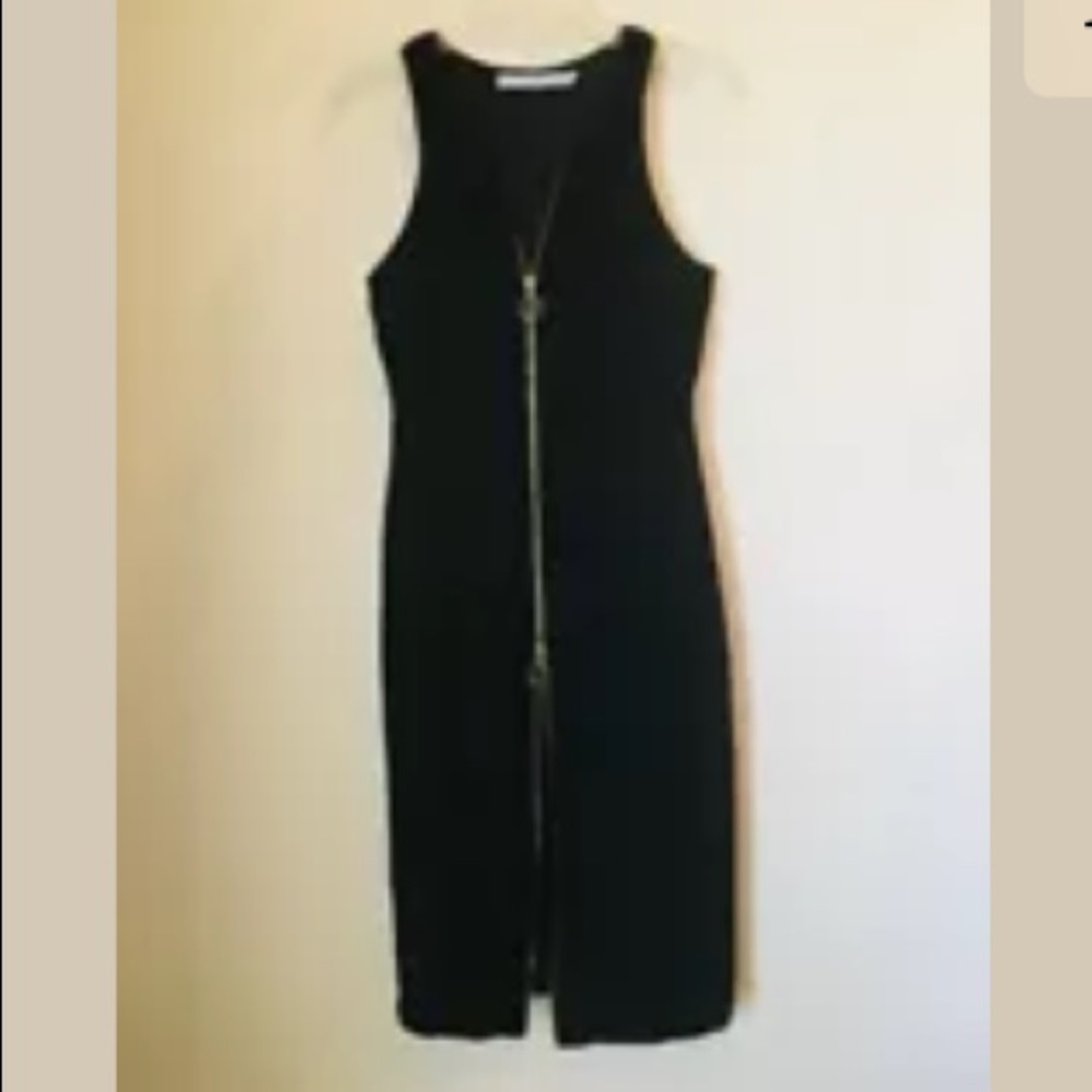 & Other Stories Black Body Con Zipper Dress 4